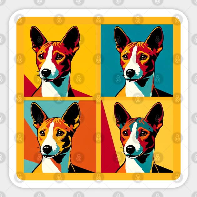 Basenji Pop Art - Dog Lovers Sticker by PawPopArt